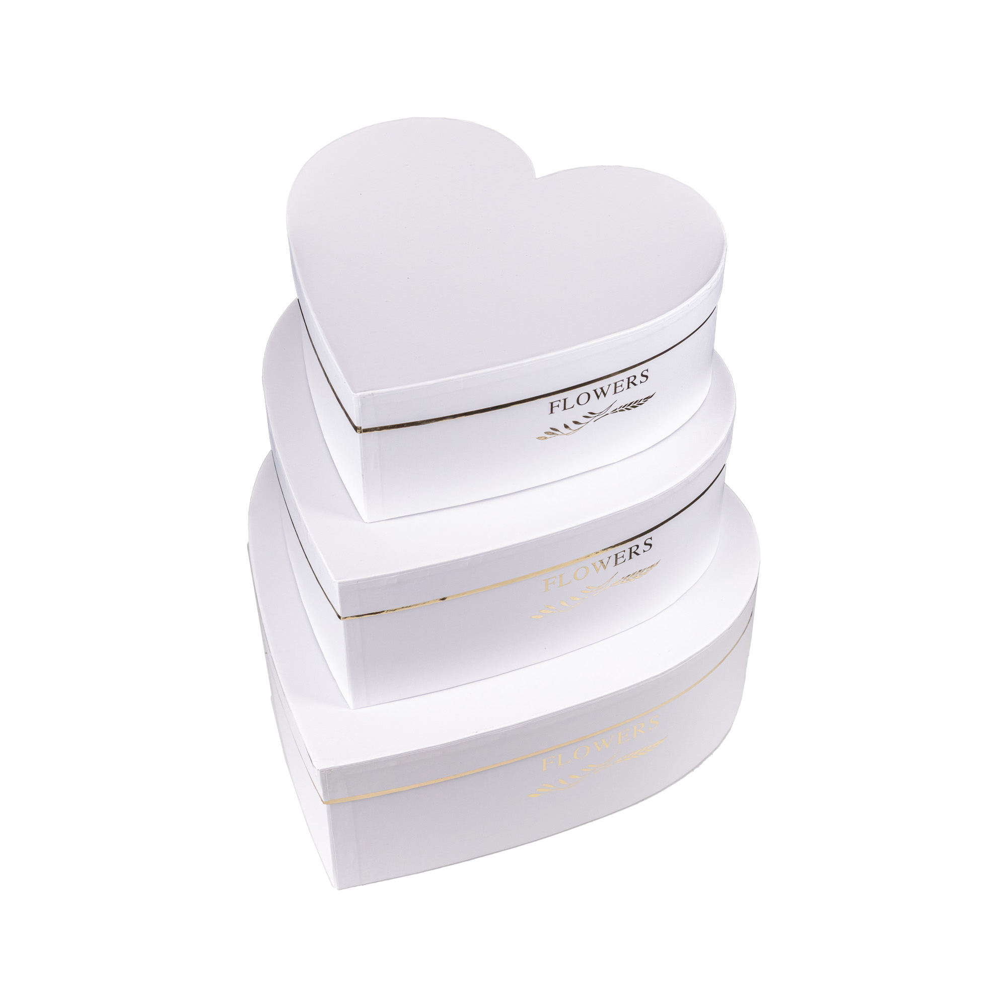 Flower box Heart with lid,33x32,5xH11,5, 29x28,5xH10,5, 26x25xH9,5cm, 3pcs